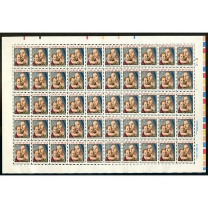 Christmas Madonna & Child Sheet of 50 of Fifty 29 Cent Stamps Scott 2514