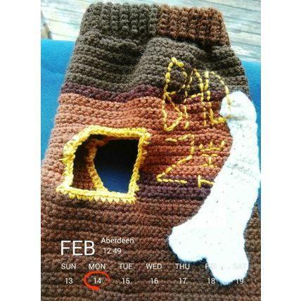 Doggie Sweater, Crochet, Brown