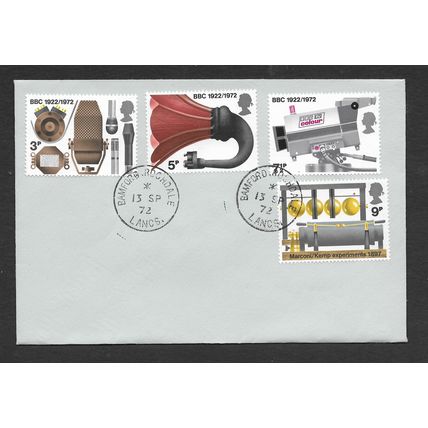 GREAT BRITAIN 1972 13th SEPT BROADCASTING ANN SG909 /912 PLAIN FIRST DAY COVER#4