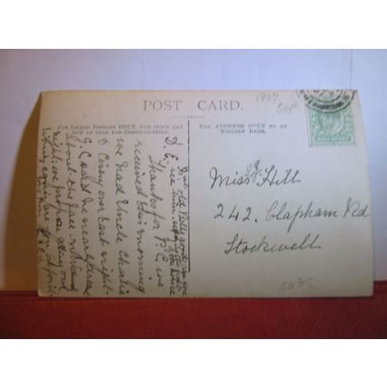 2 X MAIDS at an UNKNOWN HOUSE unused antique postcard RP =