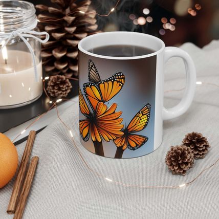 November Topaz Birth Month Colors Fairies & Butterflies #3 Mug 11oz AI Decorativ
