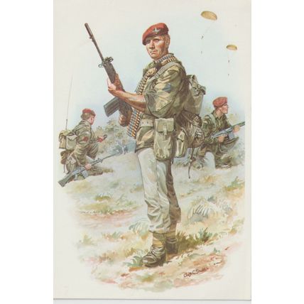 Private The Parachute Regiment 1975 Uniform Postcard (QU0026)
