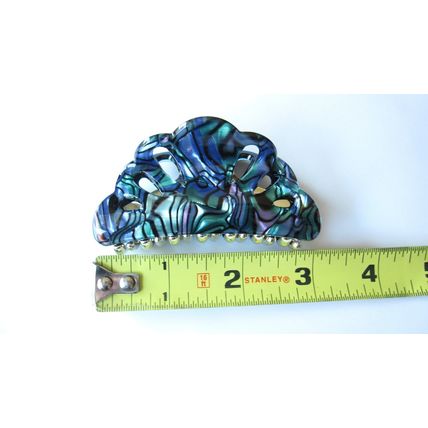 Abalone sea shell effect hair claw clamp clip fine thin hair