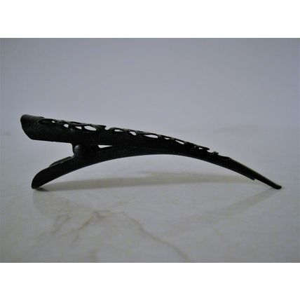 3 inch black filigree flower smaller alligator hair claw clip clamp