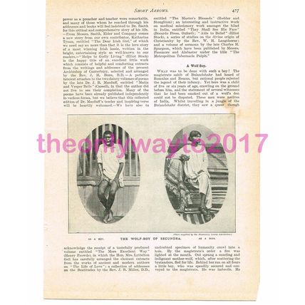 Wolf Boy of Secundra, Book Illustration (Print), c1899