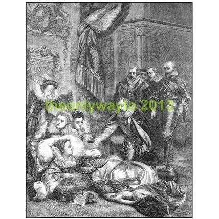 Death Of Queen Elizabeth I, 1862, MODERN REPRODUCTION