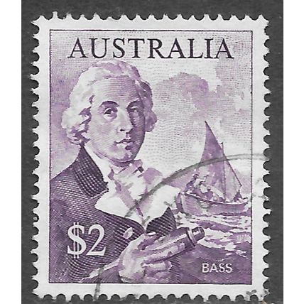 AUSTRALIA 1966 SG402 402 SG $2 BASS NAVIGATOR WHALEBOAT USED