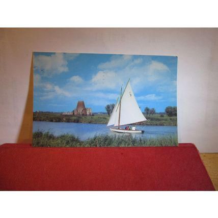 ST. BENET'S ABBEY, RIVER BURE, NORFOLK BROADS used postcard 1969 pm =