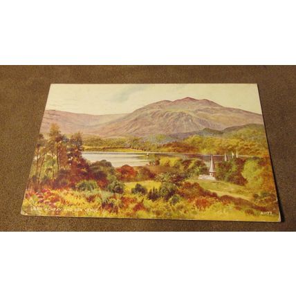 Valentines Postcard - Ben Venue & Loch Achray A1177 Artist E.W Trick