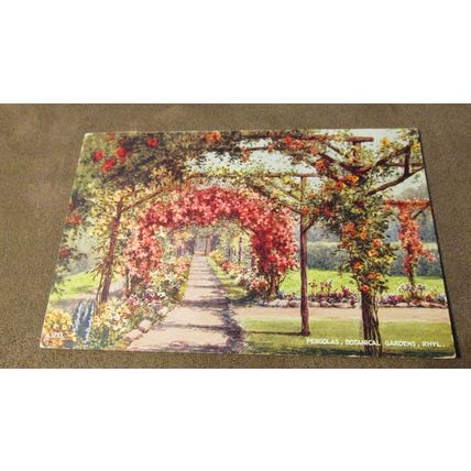 Valentines Postcard - Botanical Gardens Rhyl - A1233 Artist BFC Parr