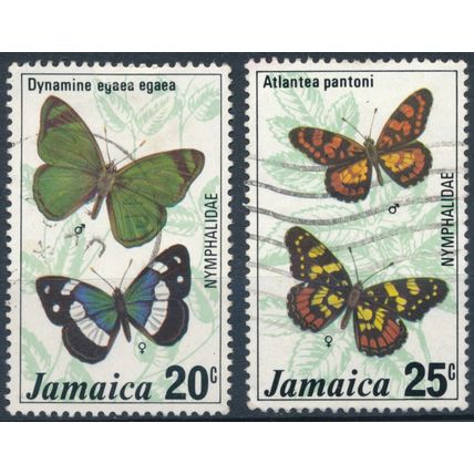 Butterflies: 20c & 25c - Jamaica 1977 - F H - SG 430/1