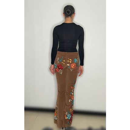 FLORAL Embroidered Flares Bell Bottom Pants Jeans MakE oFFER!