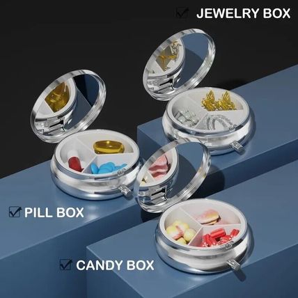 Letter A. Jewelry & Pill Organizer Pill Box 3 Compartment Pill Organizer