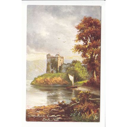 Urquhart Castle Loch Ness Drumnadrochit Inverness Tuck's Oilette 7147 Scottish
