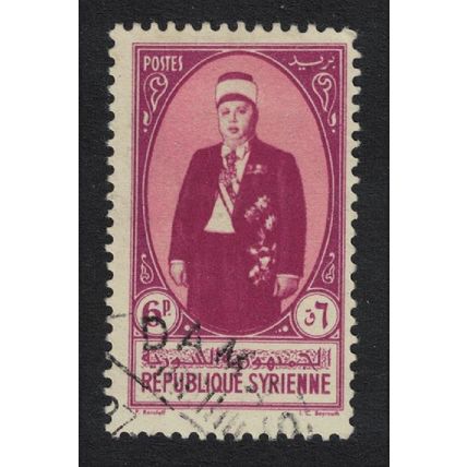 Syria President Taj Addin el-Husni 1942 Canc SG#364 Sc#286