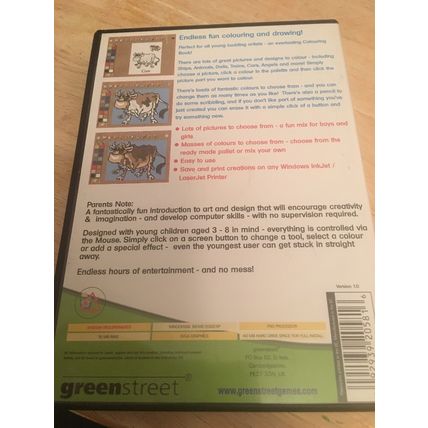 Colouring book pc cd-rom by green street junior CD & inlays only