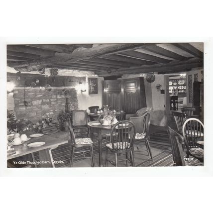 Ye Olde Thatched Barn Croyde Postcard RP Devon