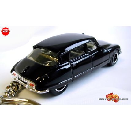 RARE KEYCHAIN BLACK CITROEN DS/ID 21/19/23D FRENCH POLICE