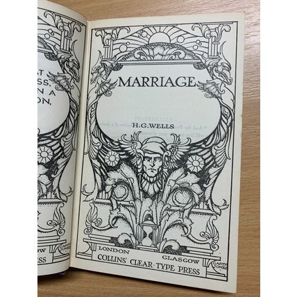 ANTIQUE H G WELLS "MARRIAGE" FICTION SMALL HARDBACK BOOK (P3)