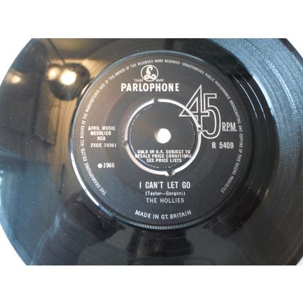 7" 1966 THE HOLLIES .I CAN'T LET GO. PARL R 5409. RUNNING THROUGH THE NIGHT.N M