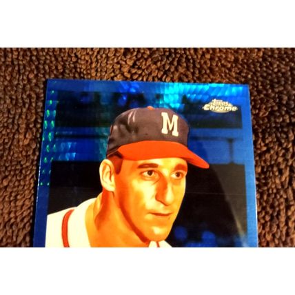 2022 Topps Chrome # 254 Warren Spahn Pitcher Milwaukee Braves 9.0 Mint Or Better