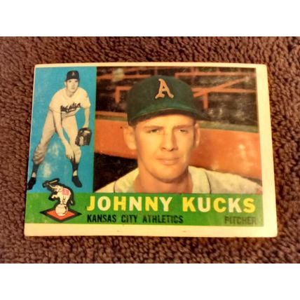 1960 Topps # 177 Johnny Kucks Kansas City Pitcher 4.0 VG/EX No Creases (GC)