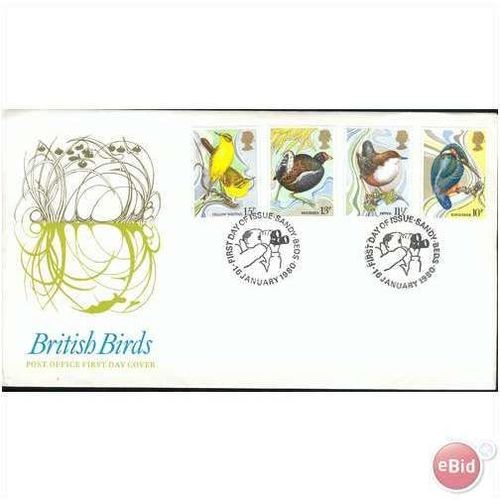 GB FDC 1980 - British Birds - Sandy - Beds SHS (mint)