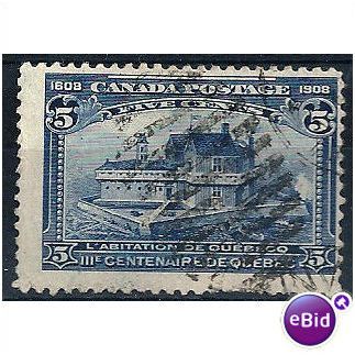 Canada 1908 SG191 5c Indigo Good Used