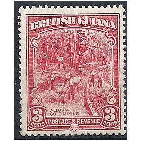 British Guiana 1934 SG290 3c Scarlet Mounted Mint . .