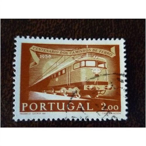 Portugal 1956 Portuguese Railways electric locomotive 2e fine used stamp SG1138