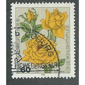 BERLIN -1982 60pf +30 'HUMANITARIAN - ROSES' FINE USED (EBID44-859)