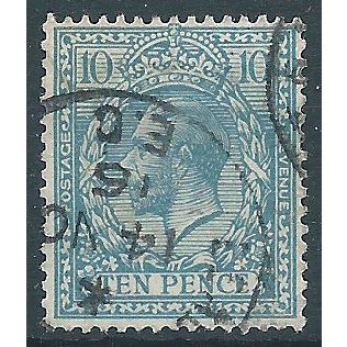 1913 SG394 10d Turquoise-Bluie Wmk Royal Cypher Fine Used ..