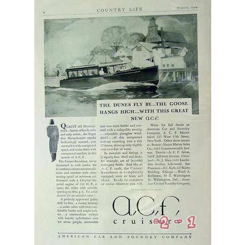 AMERICAN CAR FOUNDRY 1929 Dunes fly by goose hangs high vintage ad