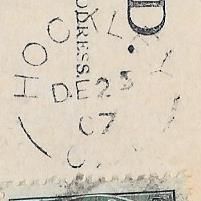 Hockley, Ontario (cl: 1918) split ring cancel, 1907 Simcoe County