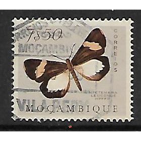 MOZAMBIQUE 1953 BUTTERFLIES AND MOTHS 7E.50 WHITE BEAR SG 489 FINE USED#