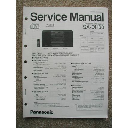 Panasonic SA-DH30 Original Service manual
