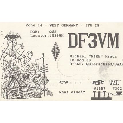 Quierschied German Amateur Radio Station QSL Postcard