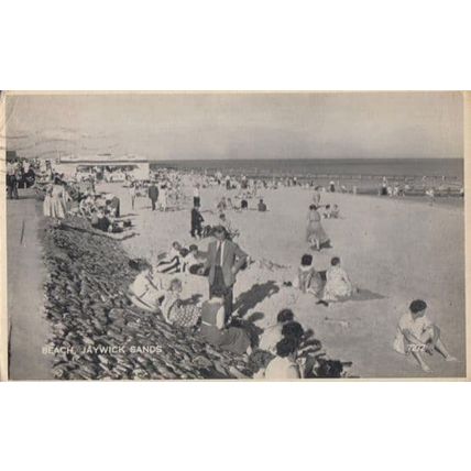 Jaywick Sands Man Smoking Walls Ice Cream Stall Vintage Real Photo Postcard