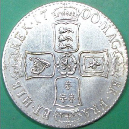 1700 UK Shilling William III. Challenge Coin, Souvenir. Replica. 95.