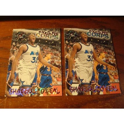 1995 Topps/MB/Stadium Club, 4-Cards, SHAQUILLE O'NEAL, HOF, Magic,