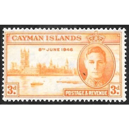 1946 King George VI & UK Parliament - End of World War II 3d yellol M/Mint C1