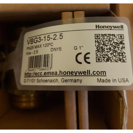 Honeywell 3 Way Control Ball Valve VBG31525 Brand New In Box