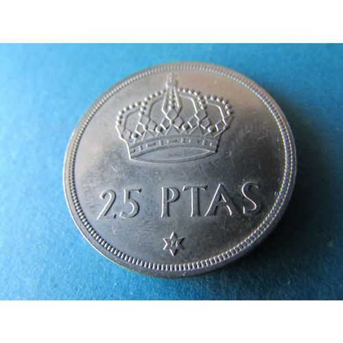 1975 SPAIN TWENTY FIVE PESETAS FREE POST. AAR