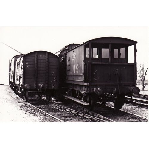 Railway Photo LMS Goods Brake Van 1669 + Van 23654 Wagon