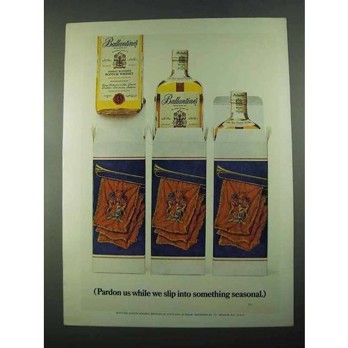 1969 Ballantine's Scotch Ad - Slip Into Seasonal