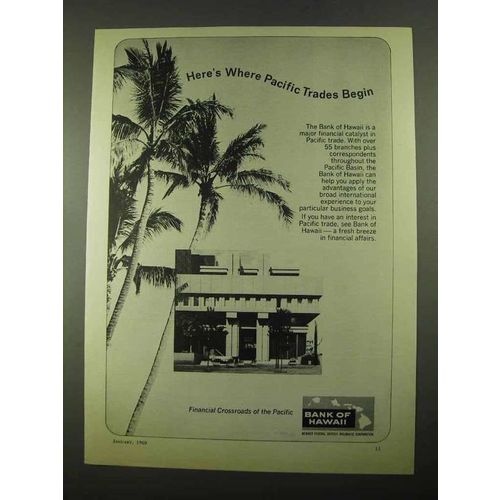 1969 Bank of Hawaii Ad - Where Pacific Trades Begin
