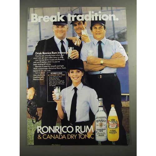 1982 Ronrico Rum & Canada Dry Tonic Ad - Break Tradition