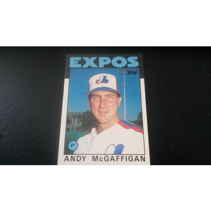 1986 Topps Traded Card # 072T Andy McGaffigan Excellent (5) Montreal Expos