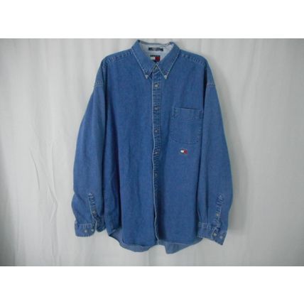 Tommy Jeans (Hilfiger) Men's Denim Shirt, Size XL, Long Sleeve with Logo