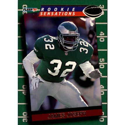 1992 Fleer Rookie Sensations James Joseph # 6 of 20